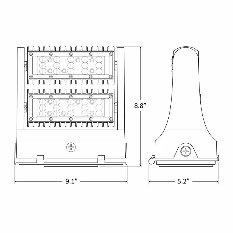 Westgate LW360-60W-MCT-G2 Rotatable LED Wall Pack, 60W, 7800 LM, 130 LPW, Selectable CCT