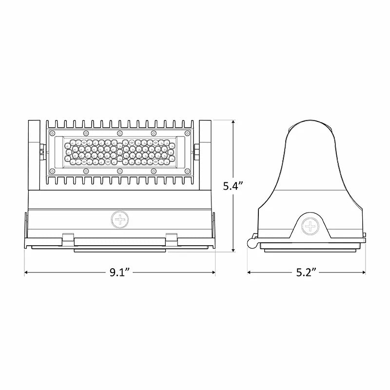 Westgate LW360-25W-MCT-G2 Rotatable LED Wall Pack, 25W, 3250 LM, 130 LPW, Selectable CCT