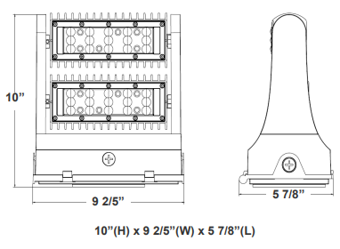 Westgate LW360-60W-MCTP-G2 Rotatable LED Wall Pack, 25W/40W/60W, 7800 LM, 130 LPW, Selectable CCT