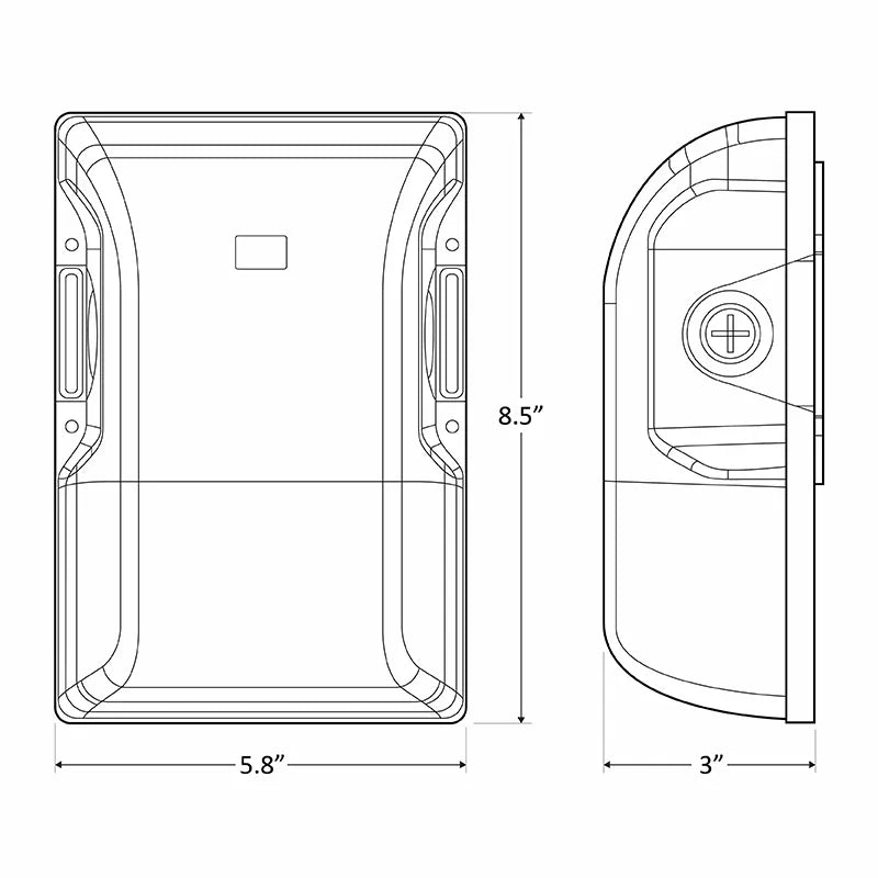 Westgate LESW-8-15W-MCTP-P LED Non-Cutoff Wall Pack with Photocell – 8W/12W/15W, Selectable CCT