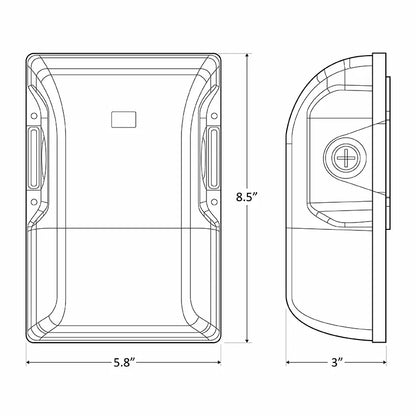 Westgate LESW-8-15W-MCTP-P LED Non-Cutoff Wall Pack with Photocell – 8W/12W/15W, Selectable CCT
